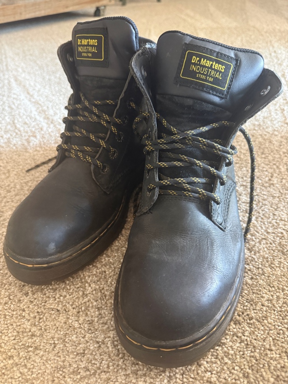Dr Martens Industrial Steel Toe Boots, US 9 Mens